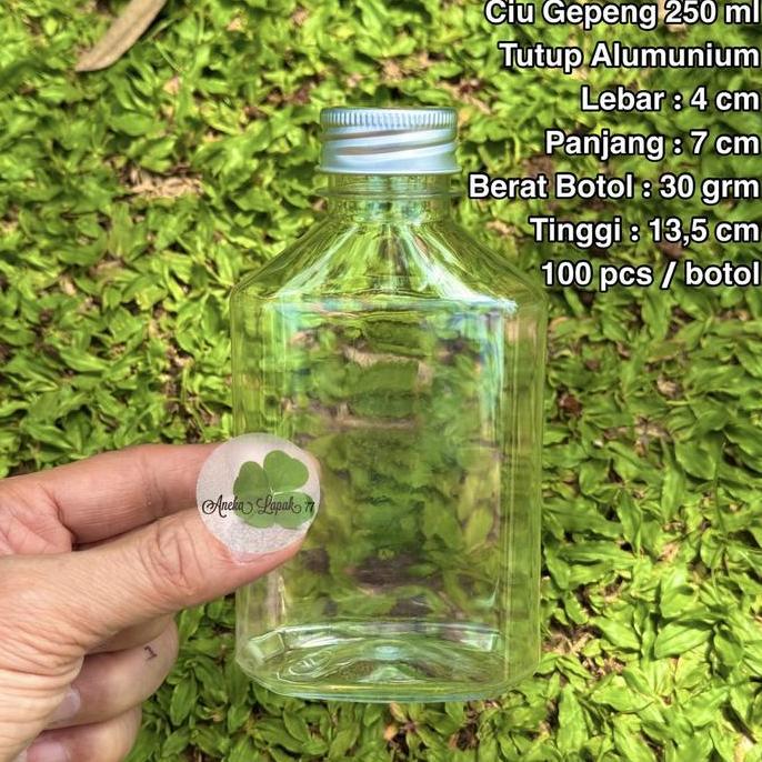 Botol Gepeng 250 ml botol CU 250 ml botol kemasan plastik 250 ml