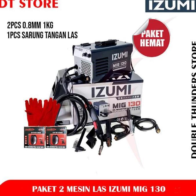 Promo Izumi Mig130 Mesin Las Tanpa Gas Co /Mesin Trafo Las Mma Mig Flux Core Cod