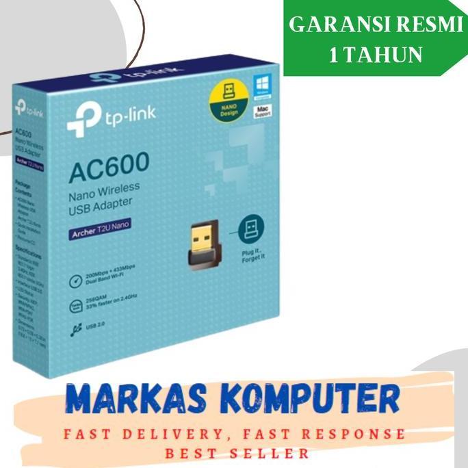 TPLINK TP LINK TP-LINK ARCHER T2U NANO AC600 USB WIFI RECEIVER ADAPTER