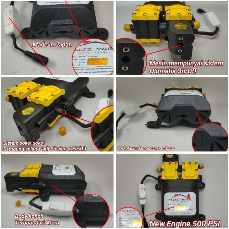 Mesin Besar 500PSI Adaptor 16A & Kualitas Dijamin steam Alat Cuci Motor Water Jet Cleaner AC DC Nozz