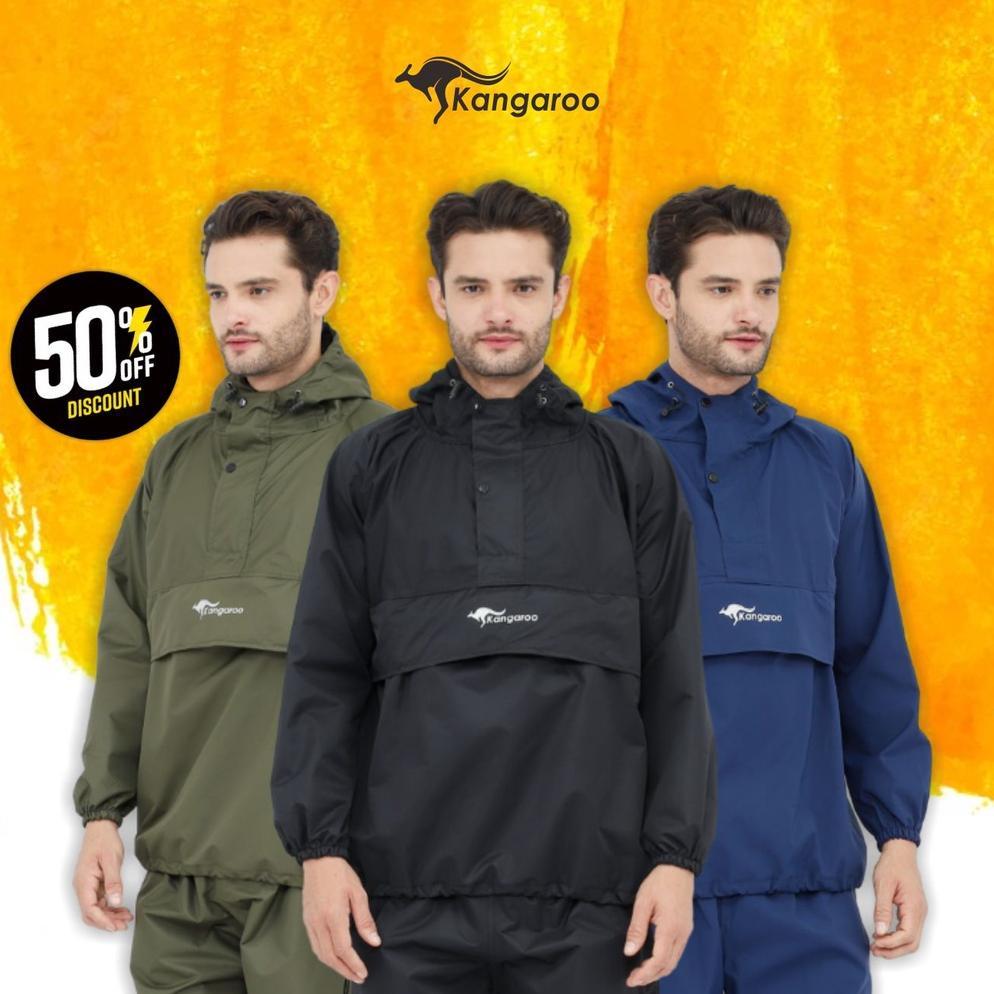 KANGAROO RAINCOAT Jas Hujan Kangguru Anti Tembus mantel Jas Hujan Pria Kanguru Jas Hujan Gunung Mant