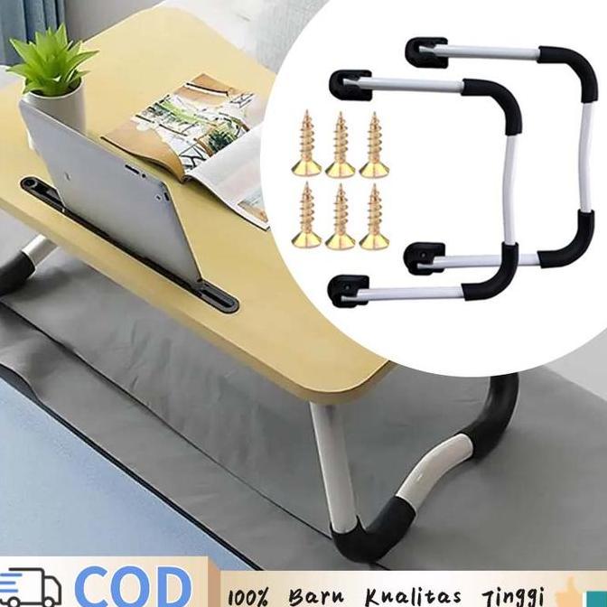 1Set Kaki Meja Belajar Lipat Kaki Meja Lipat Laptop Kaki Meja Belajar Kaki Meja Lipat Portable