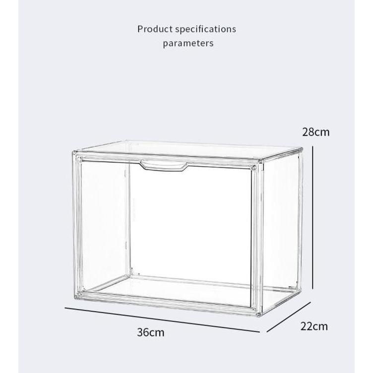Books Meja Container Box Organiser Acrylic Transparent
