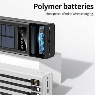 50000/100000 mAh Powerbank Robot Power Bank Solar Cell Tenaga Surya Portable Led Indikator Multifung