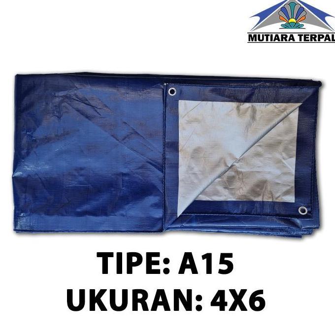 Terpal A15 Biru Silver Ukuran 4X6