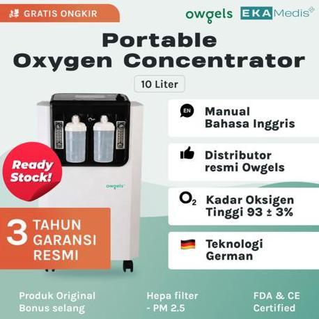 Oxygen Concentrator & Nebulizer Owgels Oz-501Gw0 10L, Garansi Resmi