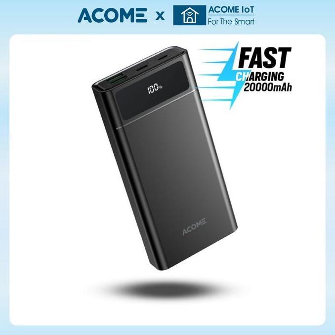 ACOME Powerbank 20000mAh Fast Charging QC3.0 PD VOOC SCP Dash AP201