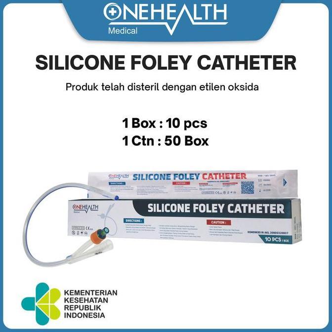 Onehealth Silicone Foley Catheter Kateter Urine Silikon - Satuan/Pcs