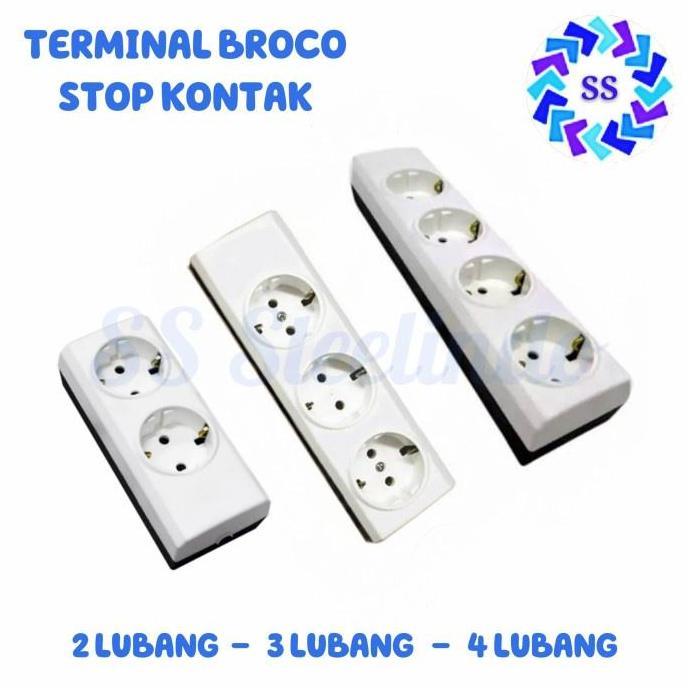 TERMINAL LISTRIK STOP KONTAK BROCO 2-3-4 LUBANG