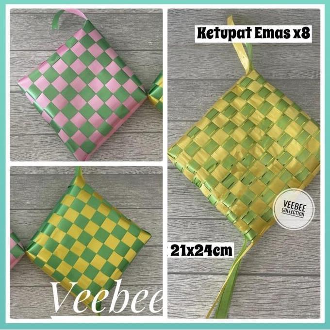 ;&;&;&;&] Ketupat Pita Hias Lebaran 21x24/ pita hias ketupat/ hiasan ketupat