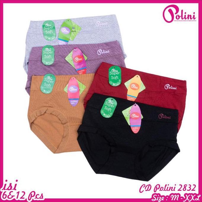 Promo Polini - Paket HEMAT 6&12 Pc Celana Dalam Wanita POLINI SuperSoft 2832 COD