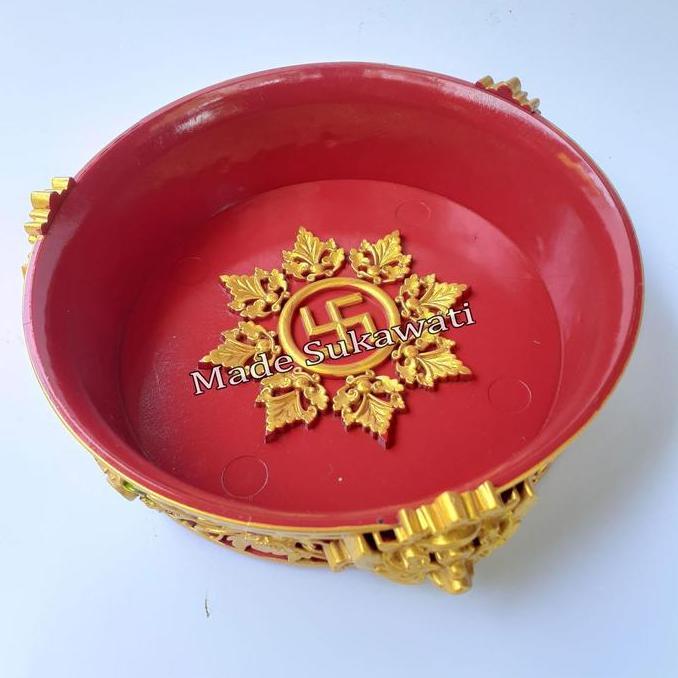 "\"\"\"\] Wadah bokor ukir plastik tatakan sodan gayatri Bali