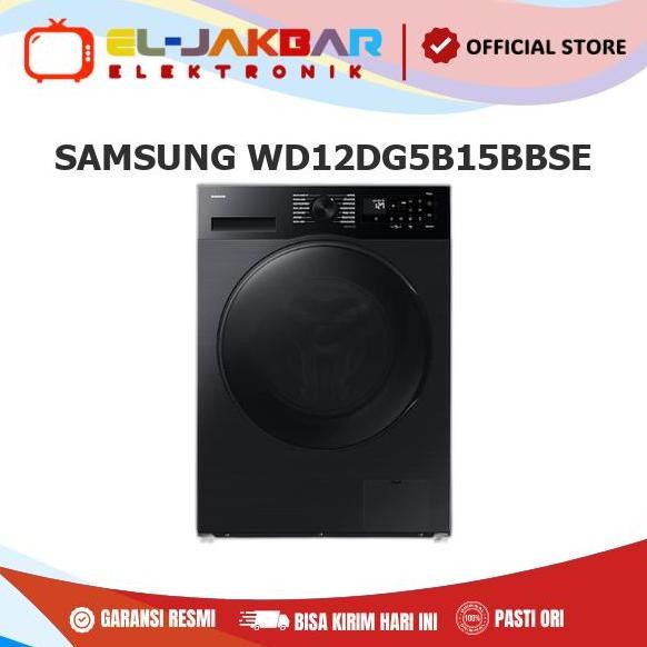 TERLARIS - SAMSUNG WD12DG5B15BBSE Mesin Cuci 12+7 kg Front-load Combo AI Ecobubble