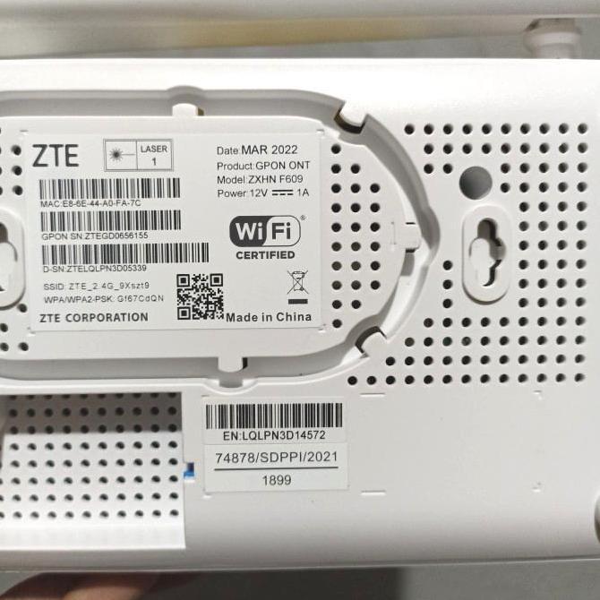 JTTOP" ROUTER ZTE F609 2022 SECOND NORMAL Original