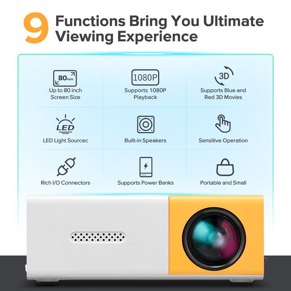 Mini Projector YG300 Portable LED Mini Projector hp Mini Home Theater HDMI Mini Projector Proyektor