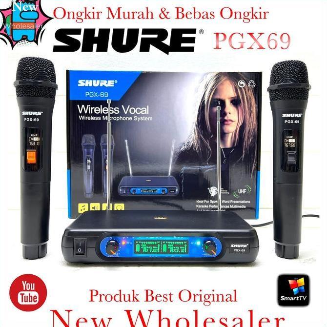 mic Karaoke Wireless shure Pgx69 Support smart tv youtube Original