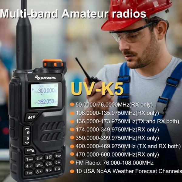 HT Quansheng UV-K5 Multiband VHF UHF Walkie Talkie UVK5 Handy Talkie Air Band persamaan BERLIN BL558