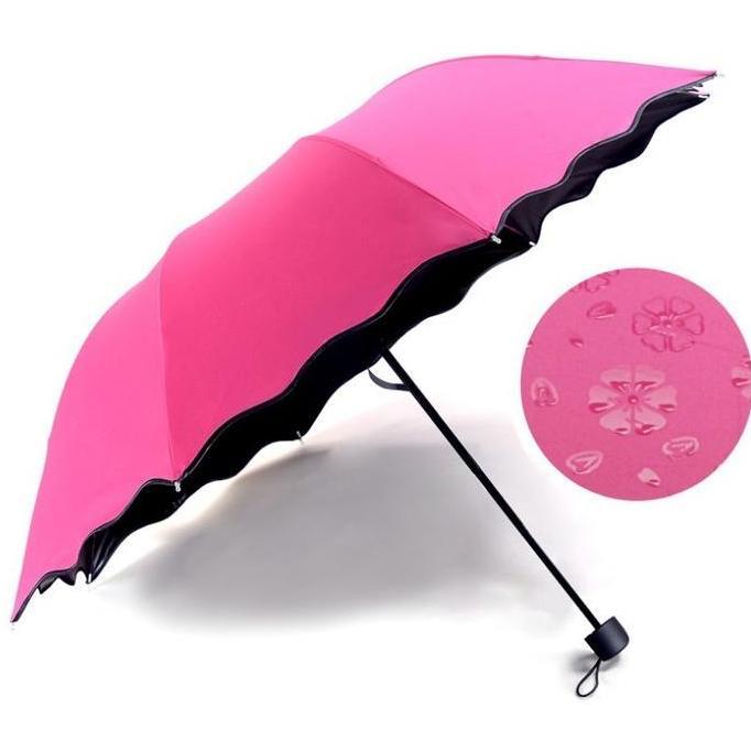 Promo Payung Lipat 3D Payung Magic Motif Bunga Payung 3D Motif Basah Cod