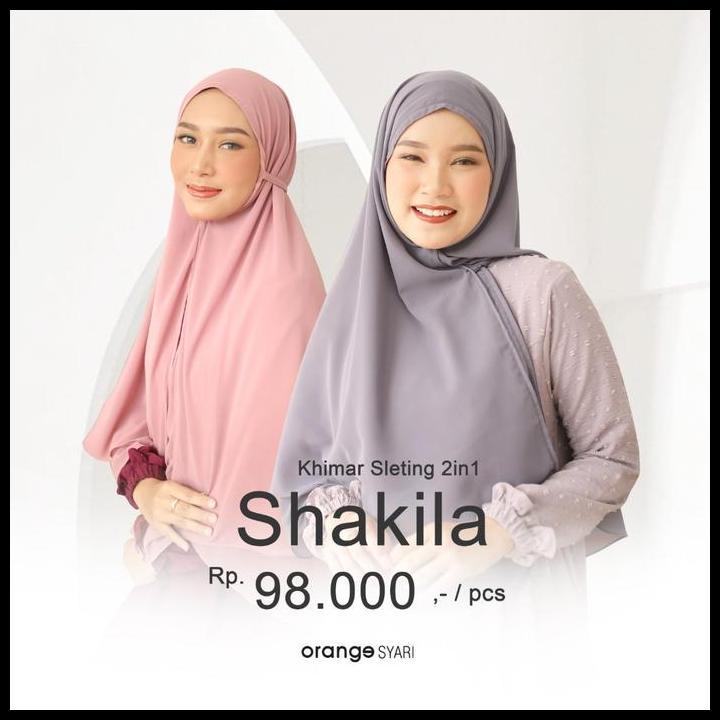 Khimar Zipper Sleting 2In1 Jumbo Syari 2 Layer Cerruty Baby Doll Premium Shakila Hijab Panjang Musli