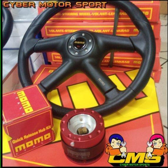 KOMPLIT Murah Setir racing plus boskit quickrelease universal. stir mobil plu Original