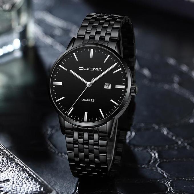 DB81>> CUENA Jam Tangan Pria Analog tahan air Kalender Bercahaya 6007