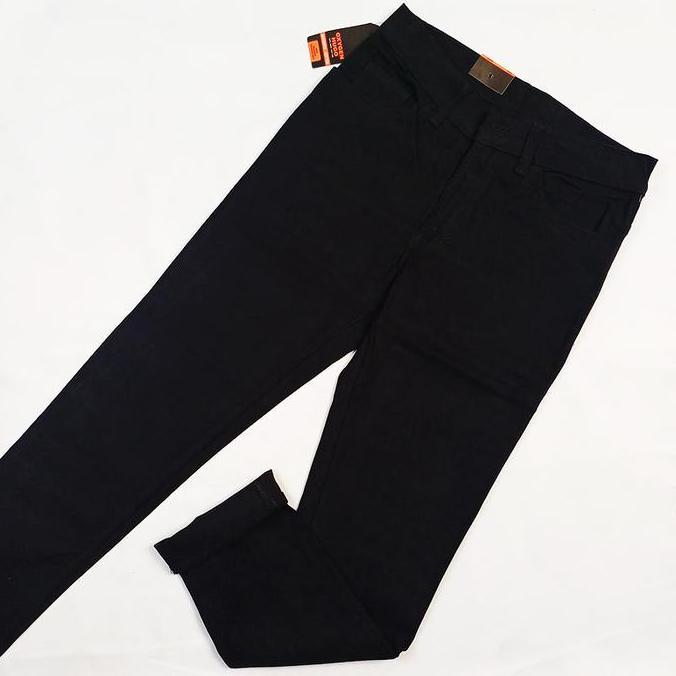 DF264>> Celana Stretch Jeans Smart Casual Oxygen Hugo Slim Fit Warna Retro Black Baby Canvas Pria - 