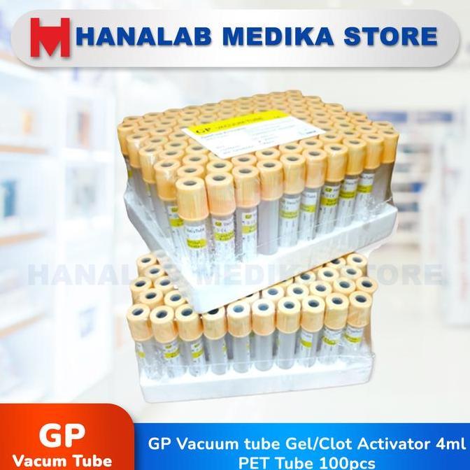 Gp Vacuum Tube Gel/Clot Activator 4Ml Pet Tube 100Pcs