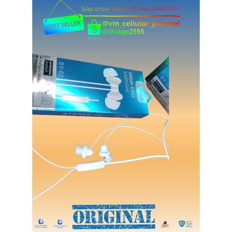 Favorit Stereo Vivo Headset Vivo Y21 Y33S Headset vivo Y20S Y12S Y15S henset vivo hanset vivo hedset