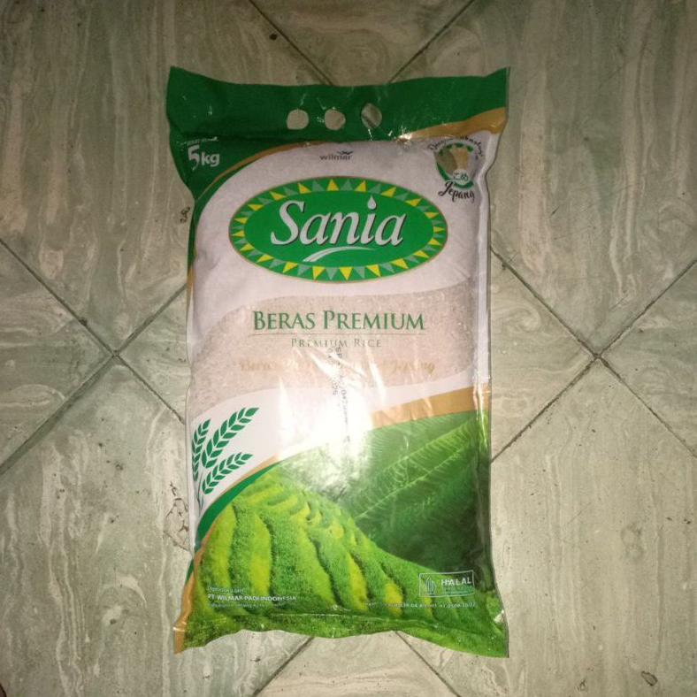 Sania Beras Premium 5Kg Medan, Putih Pulen
