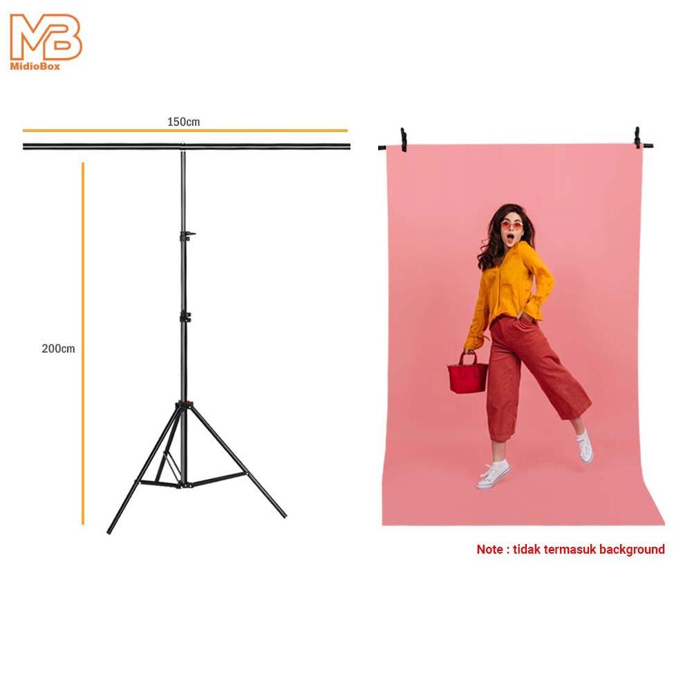Stand Background Foto Studio Midio Ukuran Tinggi 200Cm X Lebar 150Cm Stand Alas Foto Tiang Alas Foto