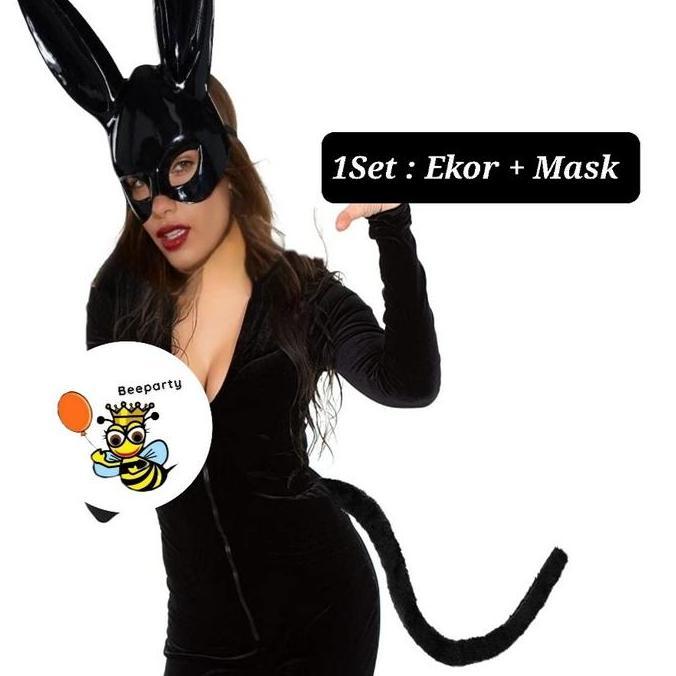 ;&;&;&;&] Bando Kucing Cosplay Set Halloween Ekor Devil