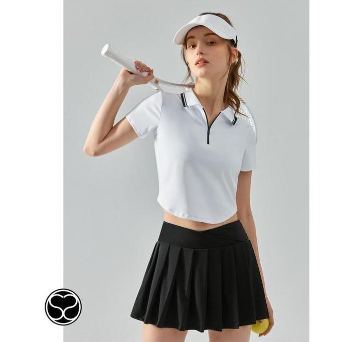 SecondShape - Tennis Golf Baju Polo Shirt Wanita Padel Olahraga Outdoor Activewear