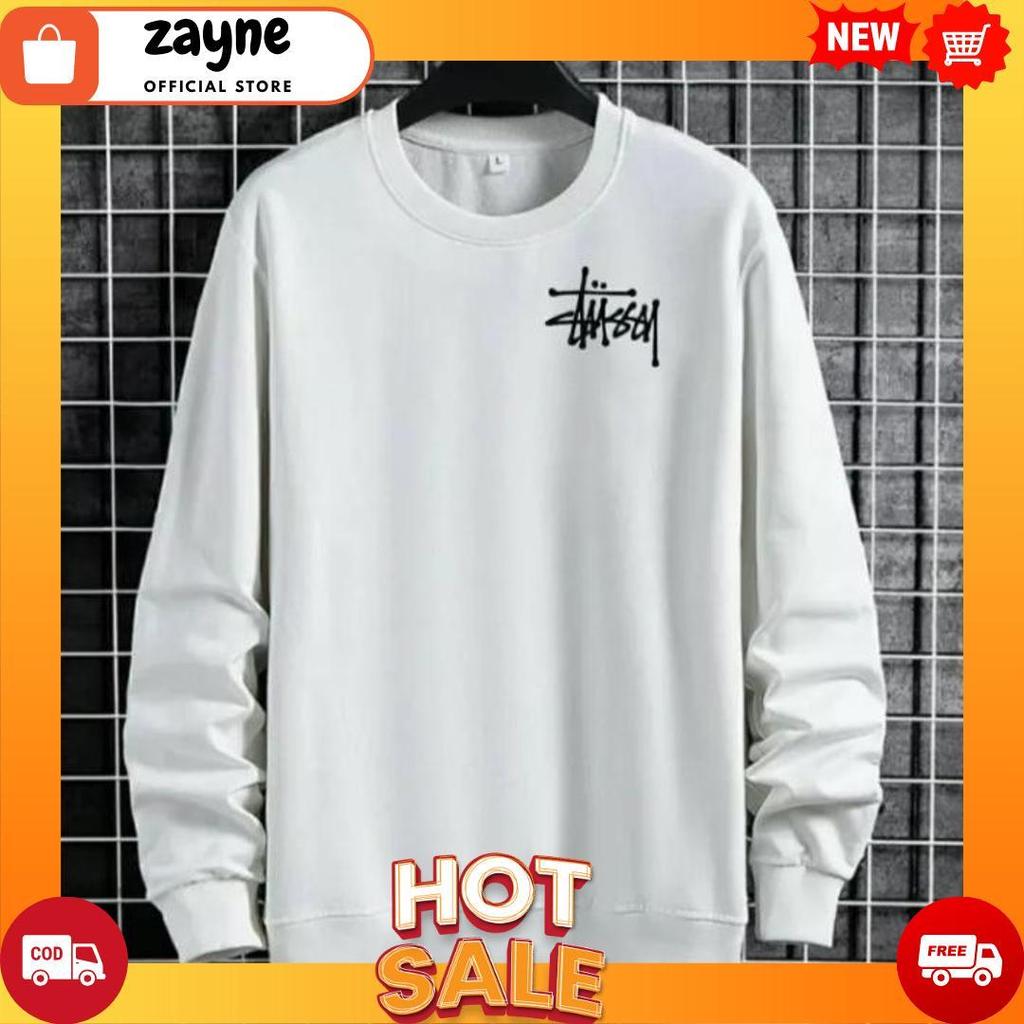 PAKAIAN PRIA LENGAN PANJANG STUSSY/SWEATER STUSSY/ KAOS CREWNECK [J1][B1]