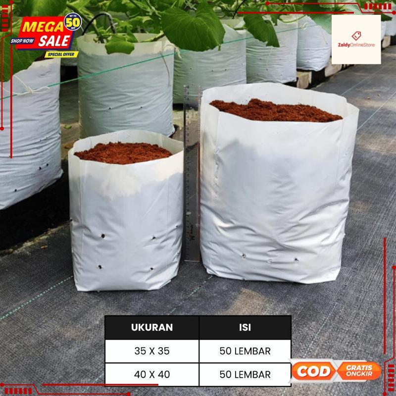 Bisa COD Polybag Putih 40 x 40 Isi 50 Lembar - Polybag Melon HARGA GROSIR - 2025 COD Termurah Terlar