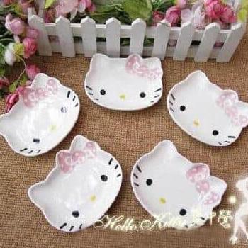 TERMURAH - piring melamin hello kitty original cake /buah 1 set isi 5