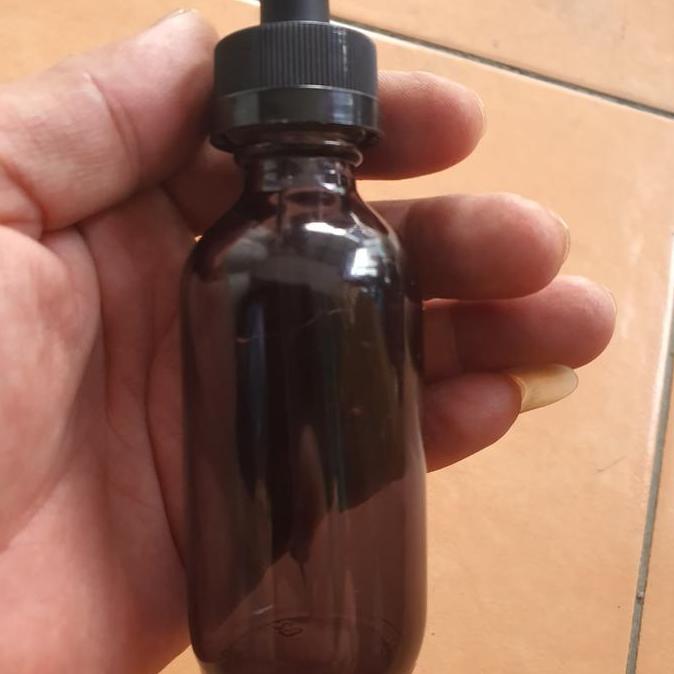 BEBAS ONGKIR - Botol kaca Hitam Amber 60ml pipet pg dan vg