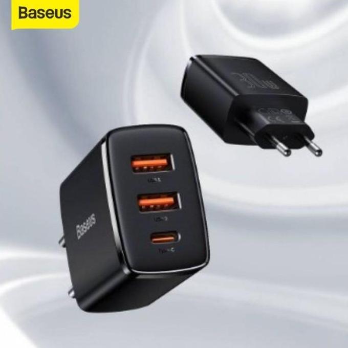 Kepala Charger Baseus Compact Quick Charger 2U+C 30W EU