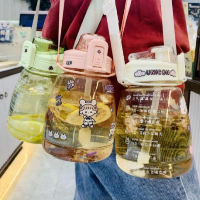 Terlaris Botol Minum Anak Big Belly Children Cup Bottle + Sticker 1100Ml H487