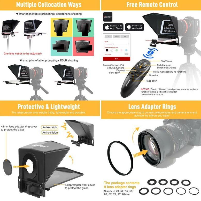 Desview T2 Broadcast Teleprompter