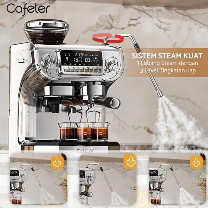 Cafeler Mesin Kopi Espresso 2 Boiler Coffee Maker Otomatis Kontrol