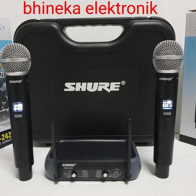 Mic Wireless Shure PGX242 / PGX 242 2bh mic pegang + koper pgx242