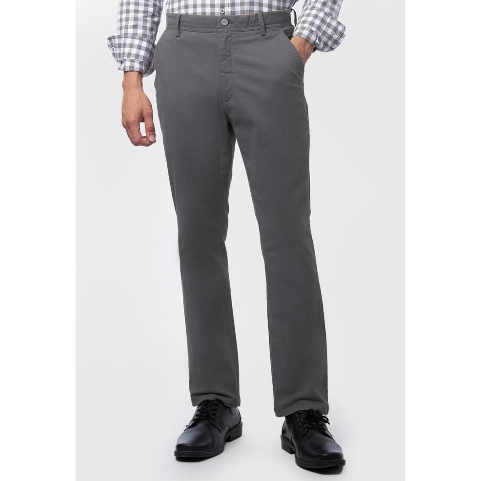 WOOD Regular Fit Tapered Chinos Pants 2-OPXBSC524O051 Grey