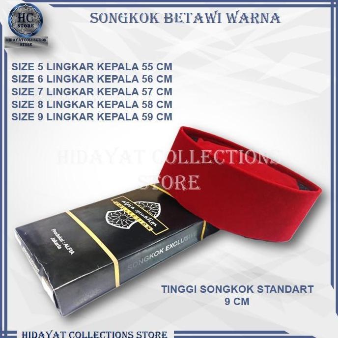 Promo Peci Kopiah Songkok Merah Peci Pitung Betawi COD