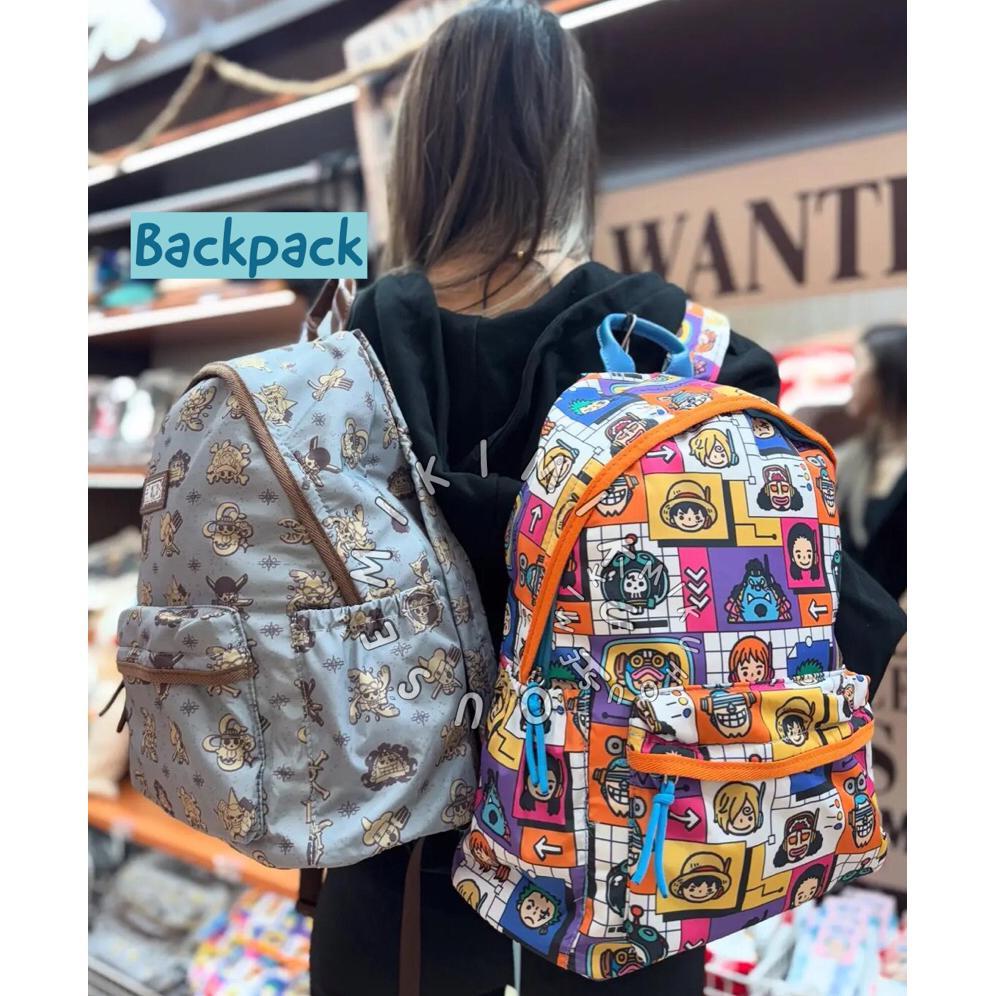 MINISO X ONE PIECE EGGHEAD BACKPACK TAS RANSEL LUFFY ZORO SANJI ONEPIECE MINISO EGG HEAD ISLAND 2025