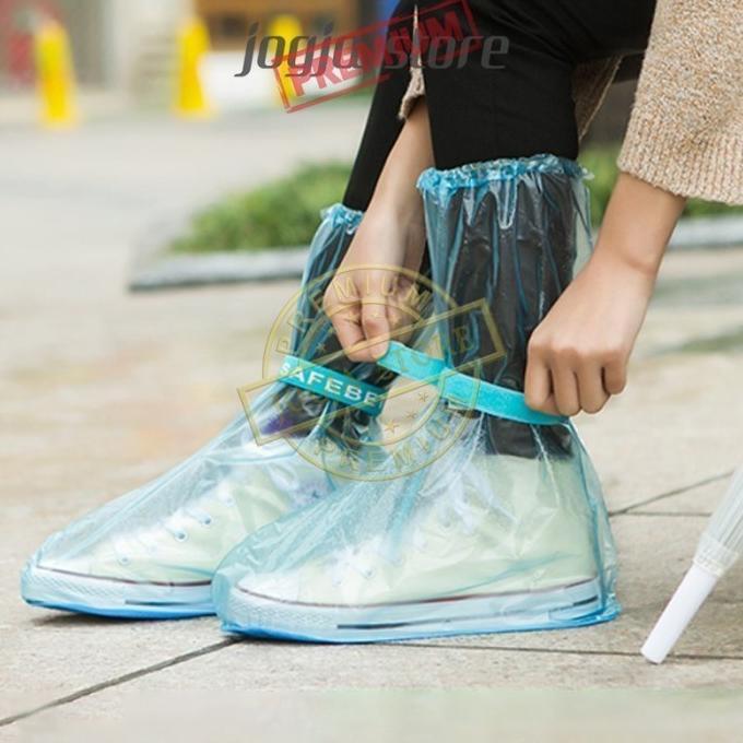 READY Rain Cover Shoes Mantel Hujan Sepatu Boot & Sandal sz M/XL/XXL - Blue