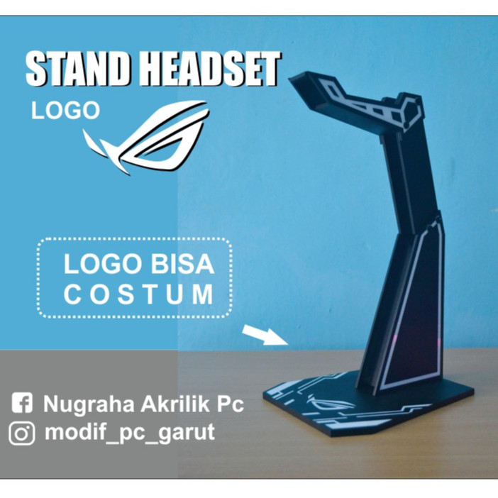 ROG stand headset logo costum PC GAMING SETUP