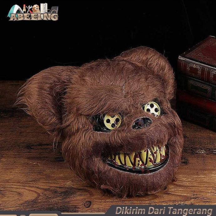 Topeng Beruang Seram Kostum Halloween Berdarah Monster Seram Halloween DVS