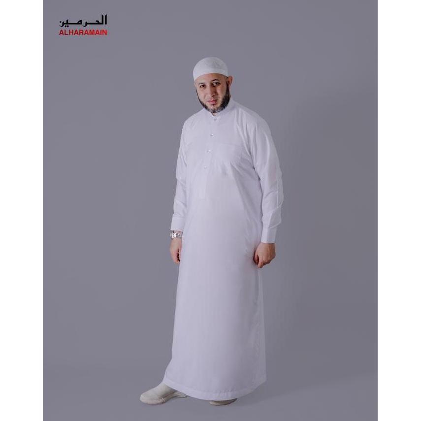 Promo AL Haramain Series Slimfit Polyester Katun Thobe Hamzah Jubah / Gamis Pria Dewasa (1085) | Put