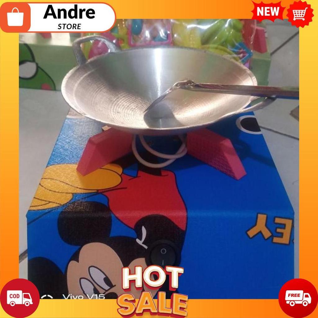 Cod Mainan Anak Mini Set Masak Masakan,Kompor Led Termurah Bisa D Cas Motip Mickey Mouse [A4]