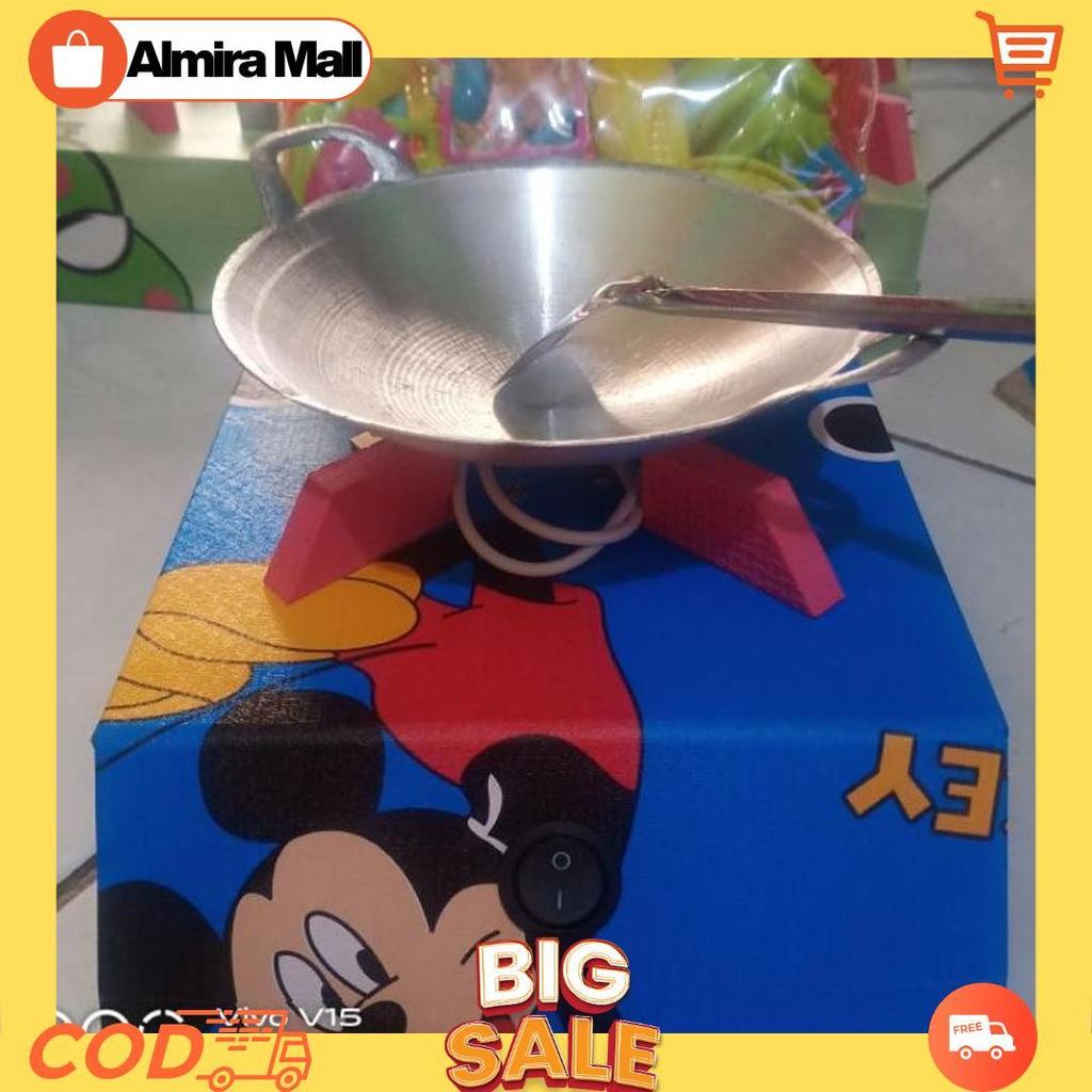 Cod Mainan Anak Mini Set Masak Masakan,Kompor Led Termurah Bisa D Cas Motip Mickey Mouse [A4]